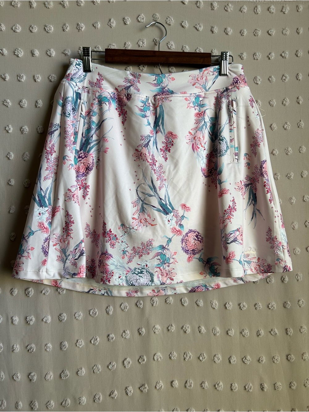 Kastel Denmark Pink Tea Garden Athletic Skort UPF 50 Sz M Pink Floral